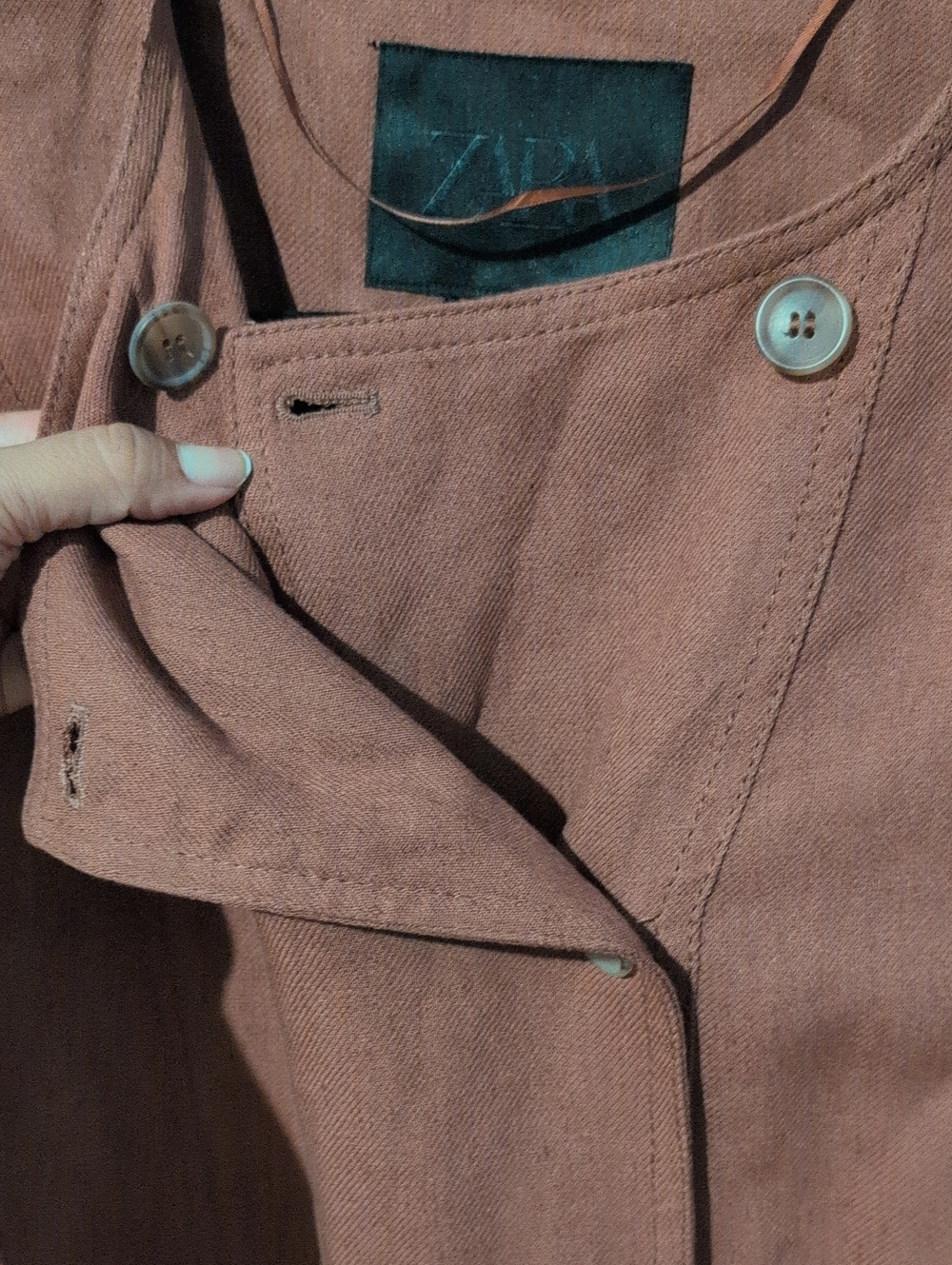 NWT ZARA Rust Button Jacket - Picture 6 of 16